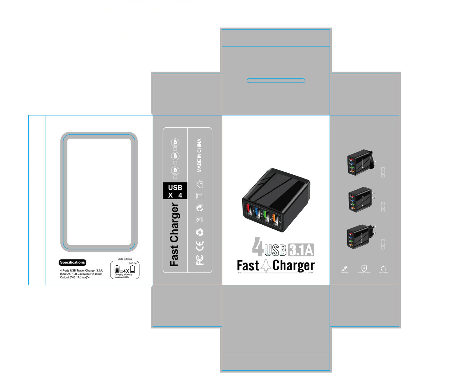 USB 3.0 Fast Wall Charger Adapter